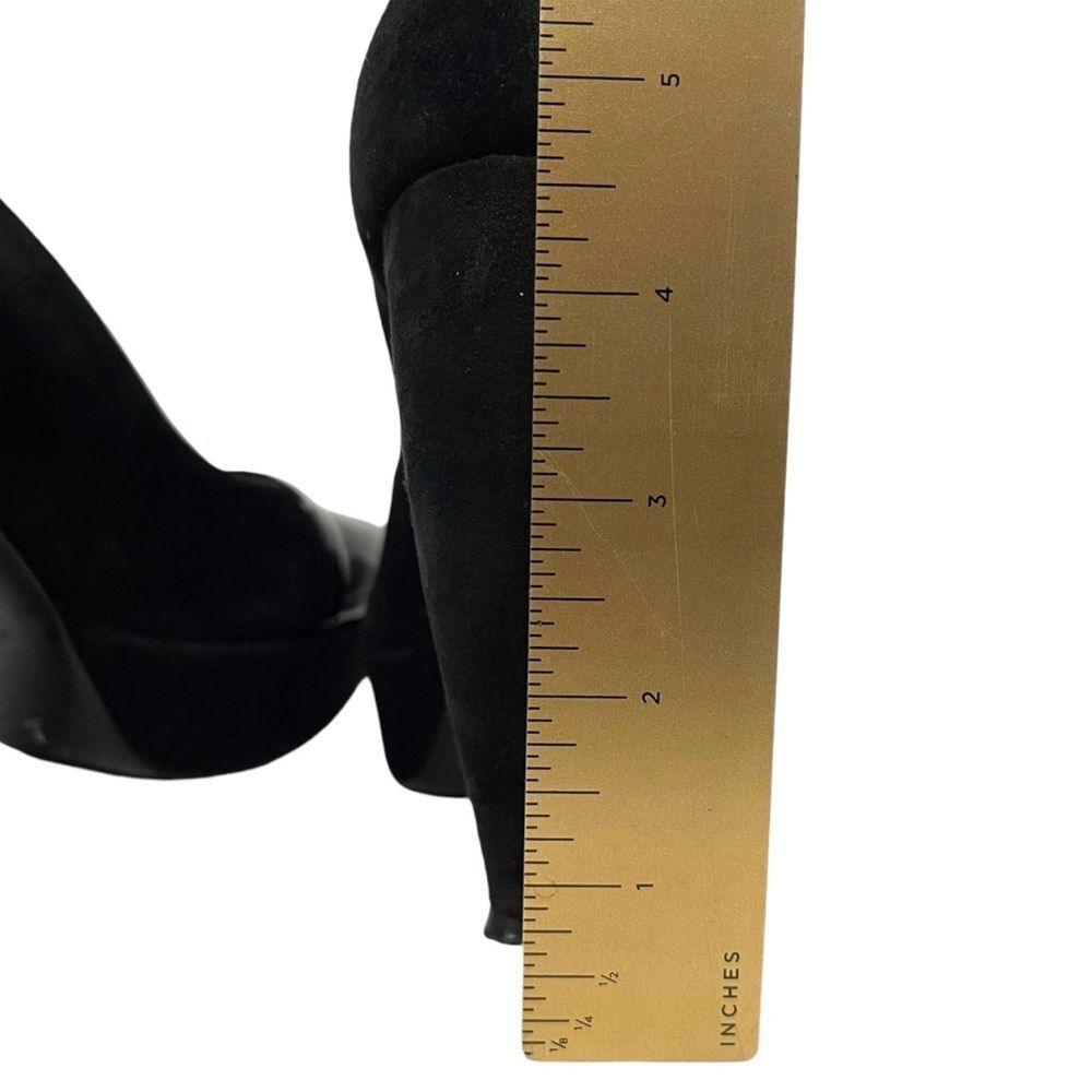 LANVIN Suede Patent Leather Platform Heel Pumps 37 - Picture 11 of 13
